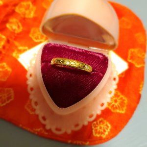 Me & Ro 18K Gold Lotus and Rose Cut Diamond Ring